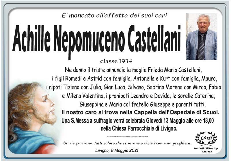 necrologio Castellani Achille Nepomuceno