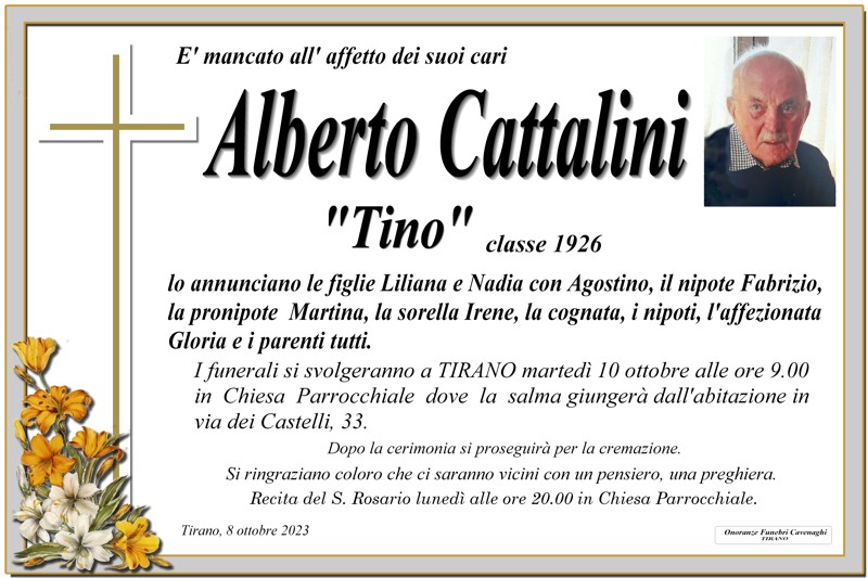 Necrologio Cattalini Alberto