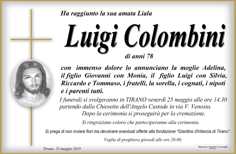 necrologio Colombini Luigi
