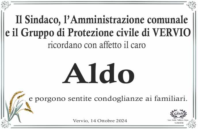 /COMUNE E GRUPPO PROTEZIONE CIVILE VERVIO X ALDO ILLARIETTI