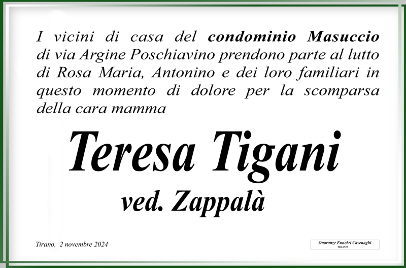 Condominio Masuccio per Tigani Teresa