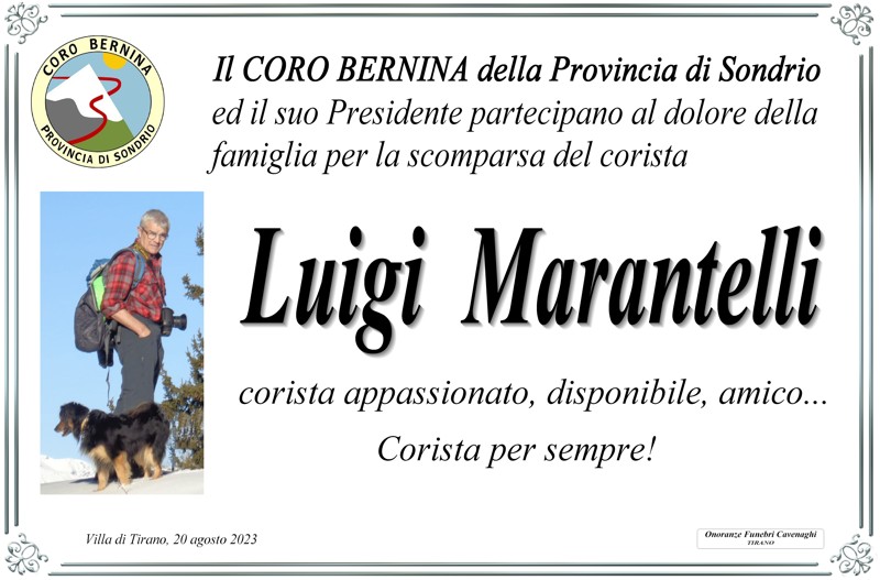 Coro Bernina per Marantelli Luigi