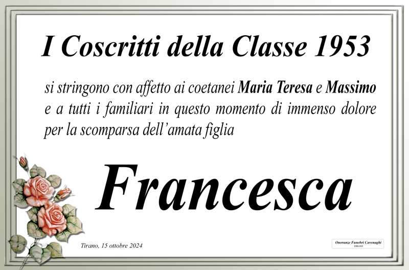 Coscritti 1953 per Rossi Francesca