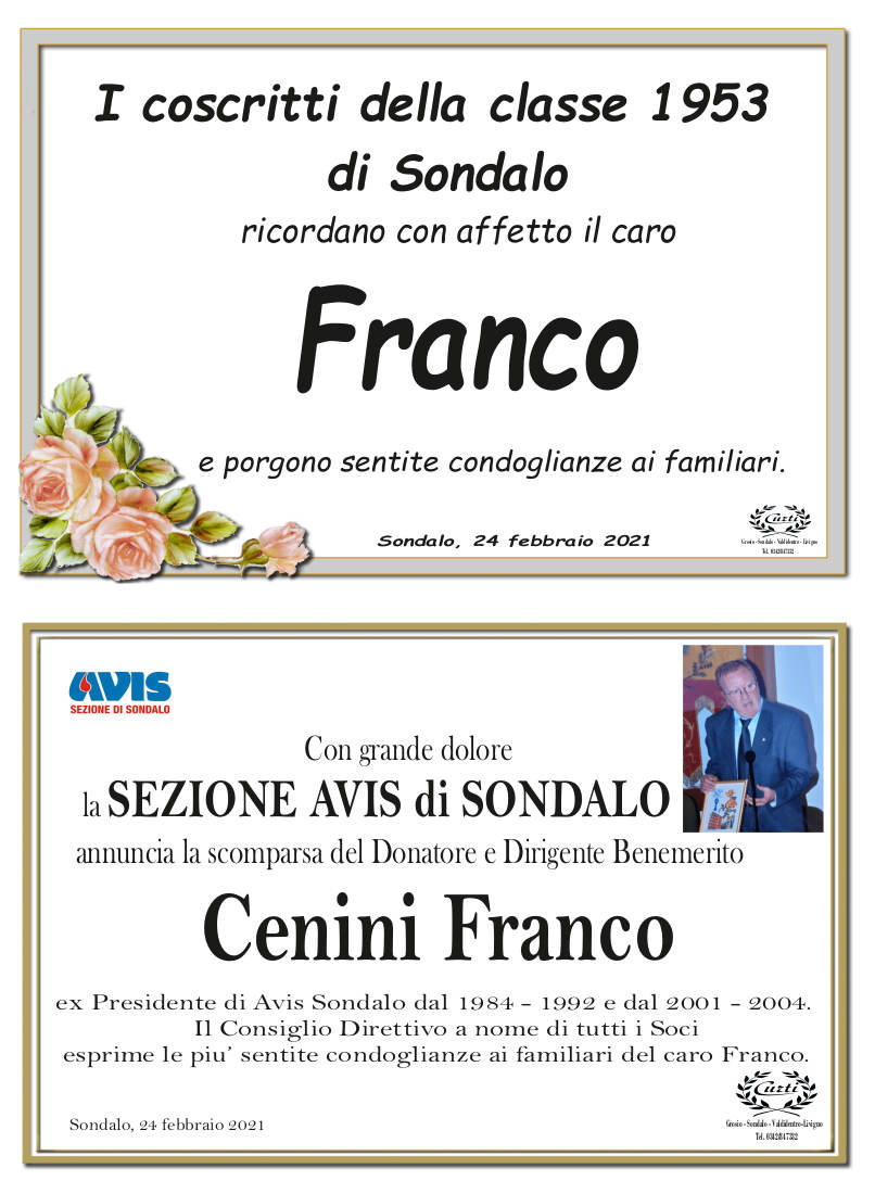 Partecipazioni Franco Cenini