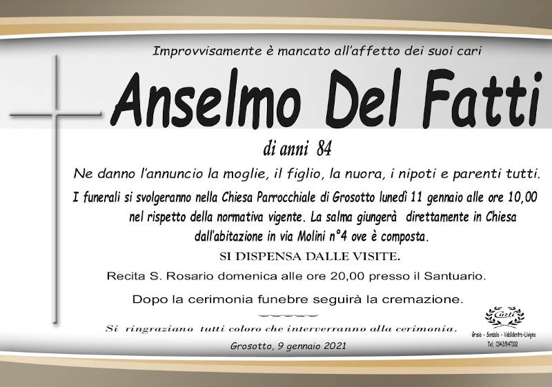 necrologio Del Fatti Anselmo