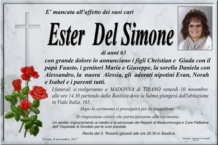 Necrologio Del Simone Ester