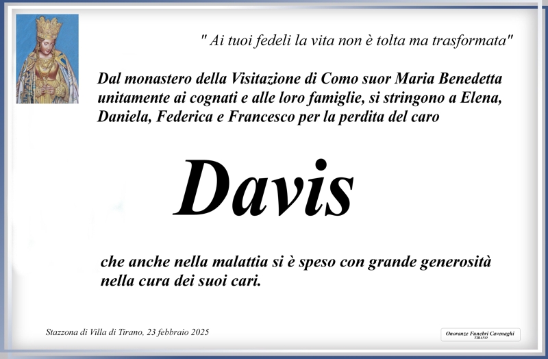 Suor Maria Benedetta per Merlo Davis