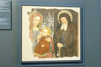 Madonna col Bambino e Sant'Antonio Abate, museo di Santa Giulia a Brescia