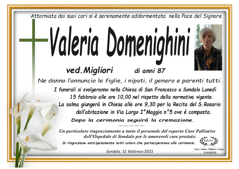 necrologio Domenighini Valeria