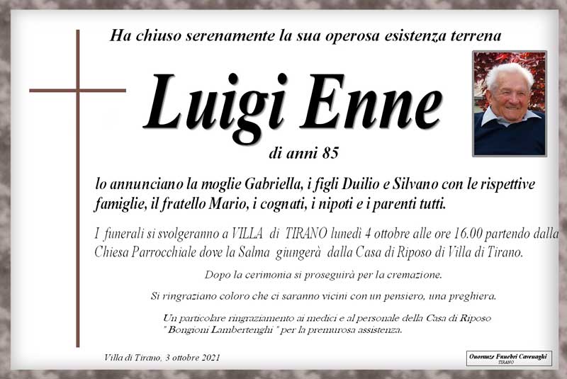 necrologio Enne Luigi