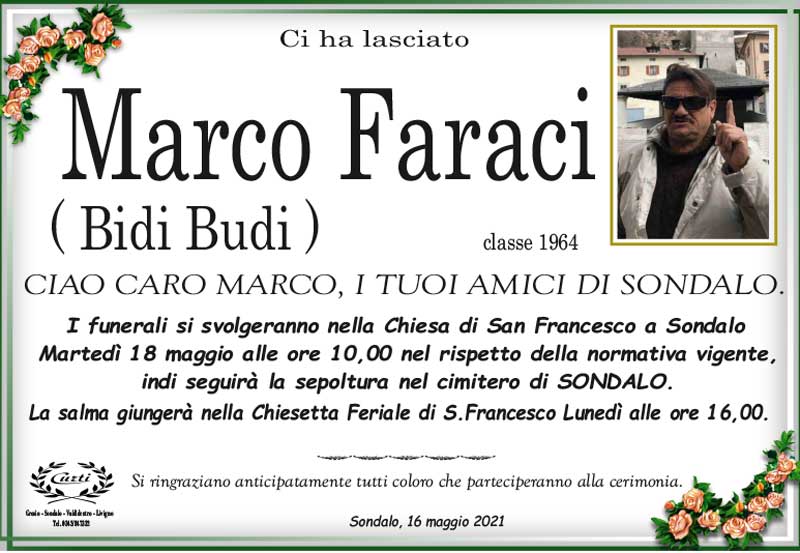necrologio Faraci Marco