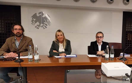 /(da sin a dx) Matteo Lorenzo De Campo, vicepresidente Unione CTS; Loretta Credaro, presidente Unione CTS; Maurizio Canova, direttore Unione CTS.