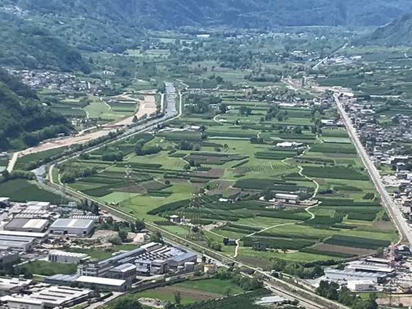 Tirano e Villa di Tirano dall'alto