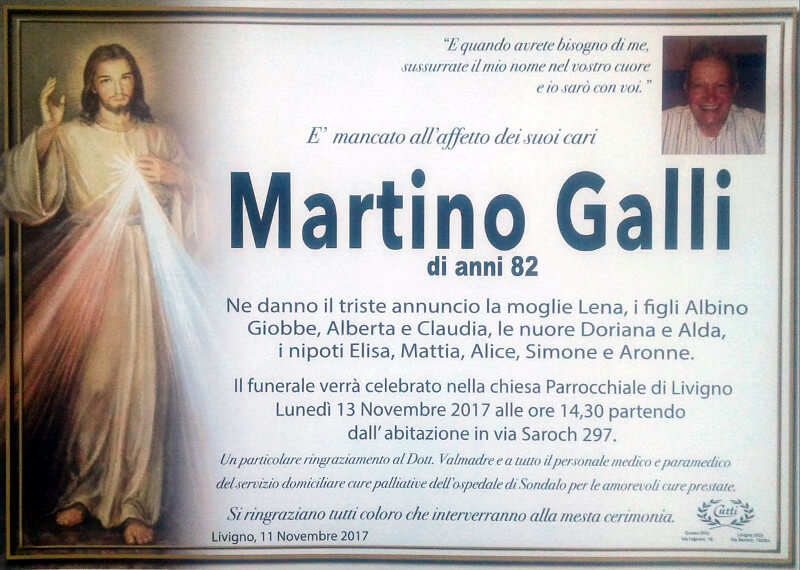 necrologio Galli Martino