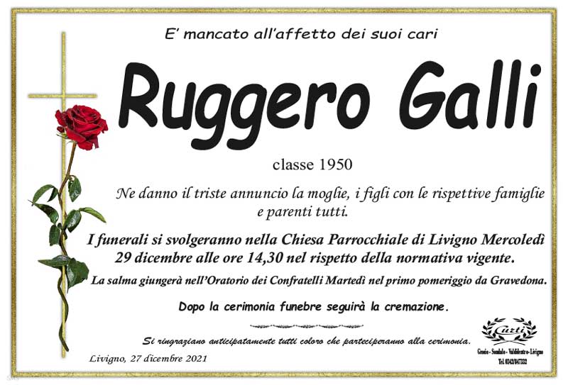 /necrologio Galli Ruggero
