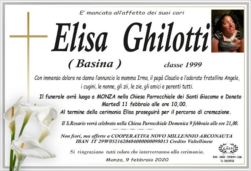 necrologio Ghilotti Elisa