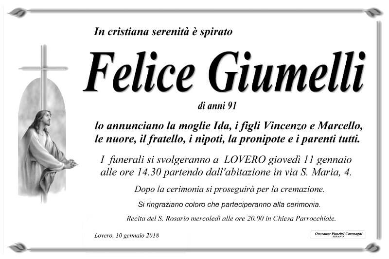 necrologio Giumelli Felice