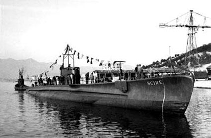 Il sommergibile Scirè impiegato nell'azione condotta ad Alessandria d'Egitto
