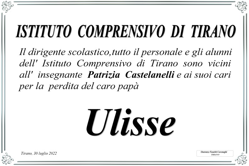 Istituto Comprensivo Tirano per Castelanelli Ulisse