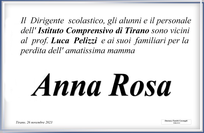 Istituto Comprensivo di Tirano per Cavallari Anna Rosa