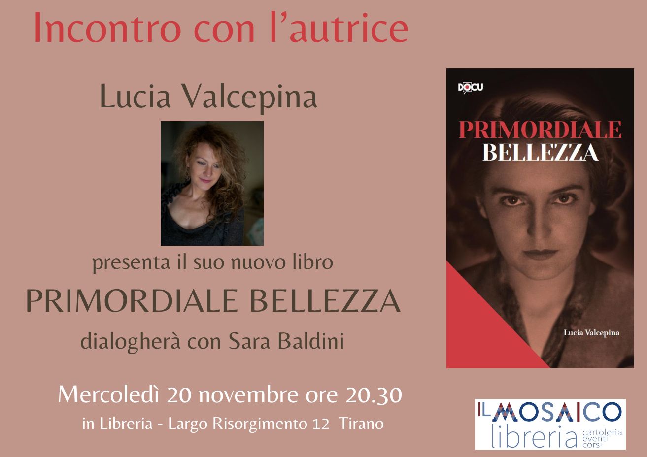 Incontro con Lucia Valcepina alla Libreria Il Mosaico