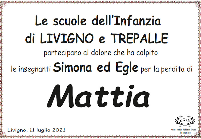 necrologio -Mattia-