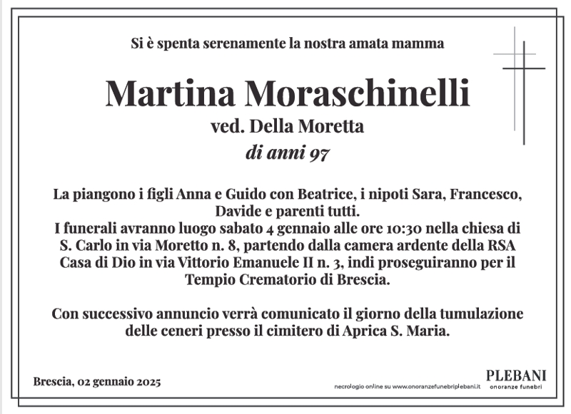 /Necrologio Moraschinelli Martina