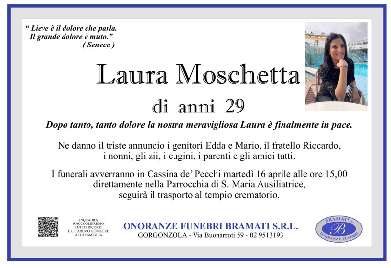 Necrologio Moschetta Laura