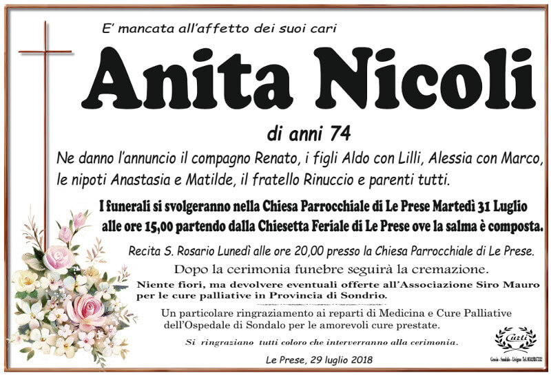 necrologio Nicoli Anita