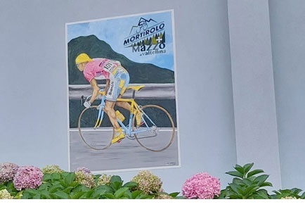 il murale per Pantani a Mazzo