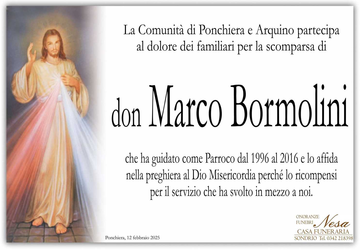 /PARTECIPAZIONE COMUNITA DI PONCHIERA X DON MARCO BORMOLINI