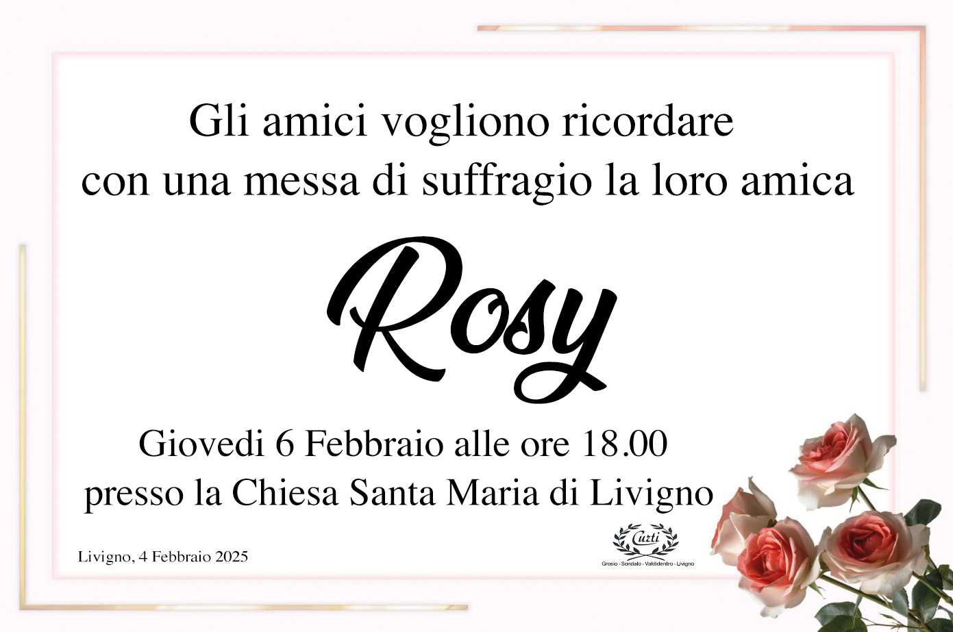 /messa suffragio def. rosy