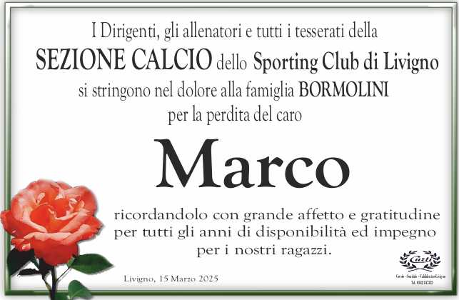 /partecipazione Sporting Club Livigno per Bormolini