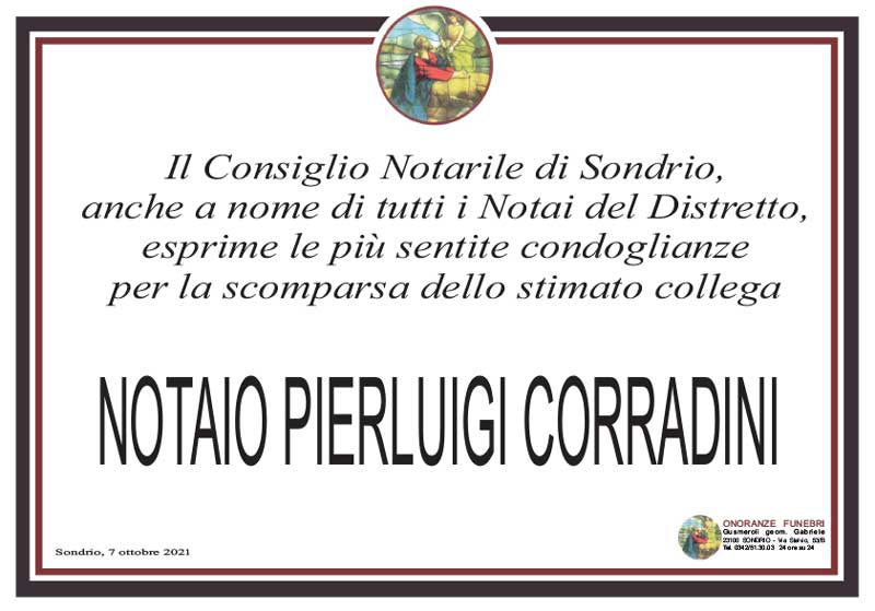 necrologio Corradini Pierluigi