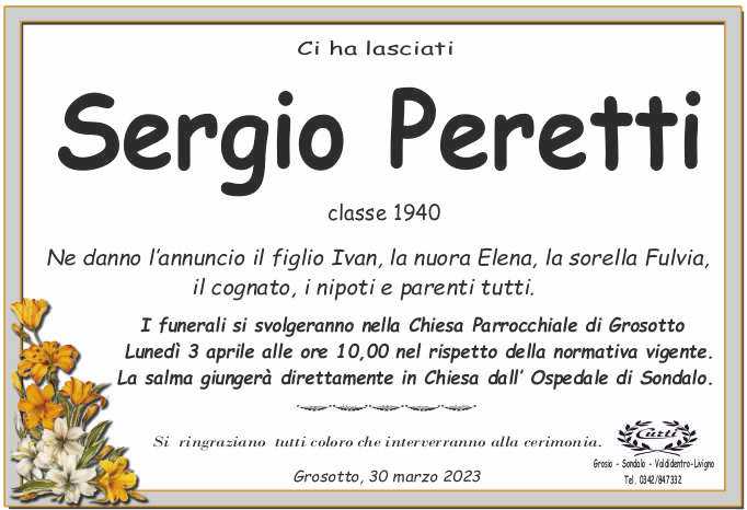 necrologio peretti sergio