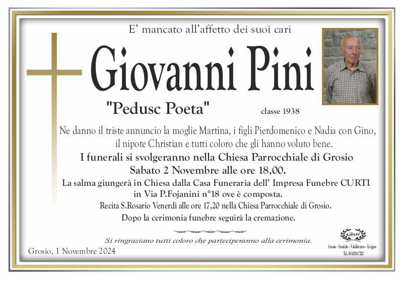 pini giovanni classe 1938