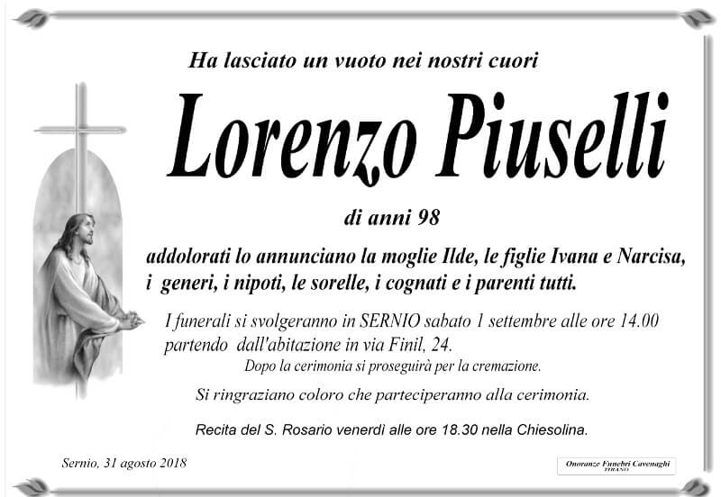 necrologio Piuselli Lorenzo
