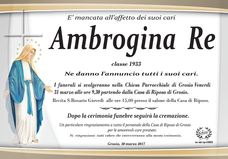 necrologio Re Ambrogina