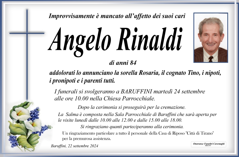 Necrologio Rinaldi Angelo