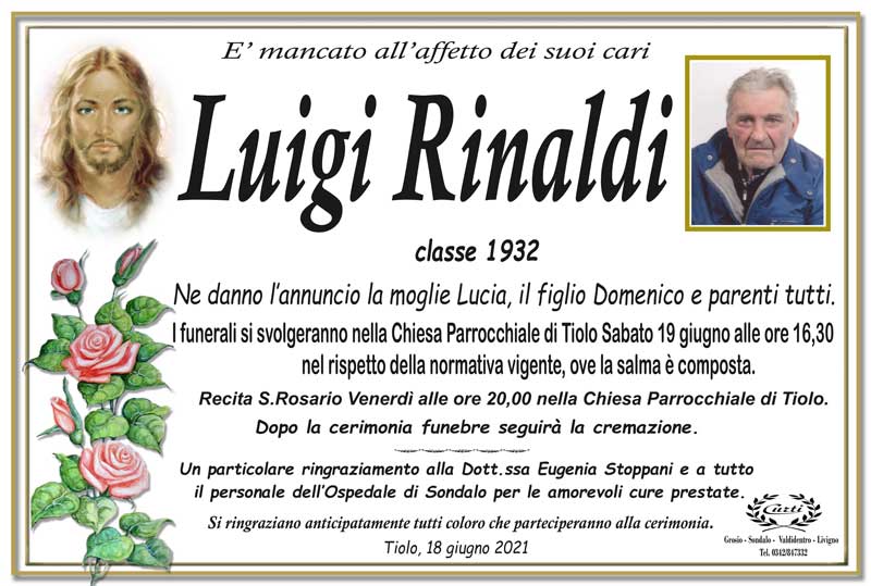 necrologio Rinaldi Luigi