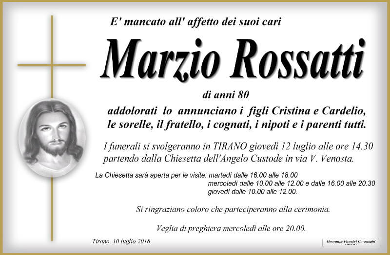 necrologio Rossatti Marzio