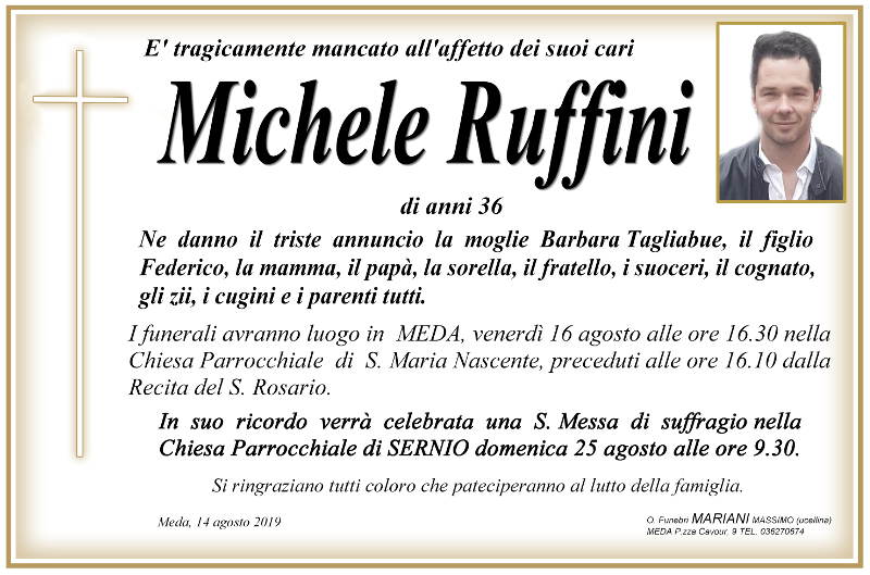 necrologio Ruffini Michele