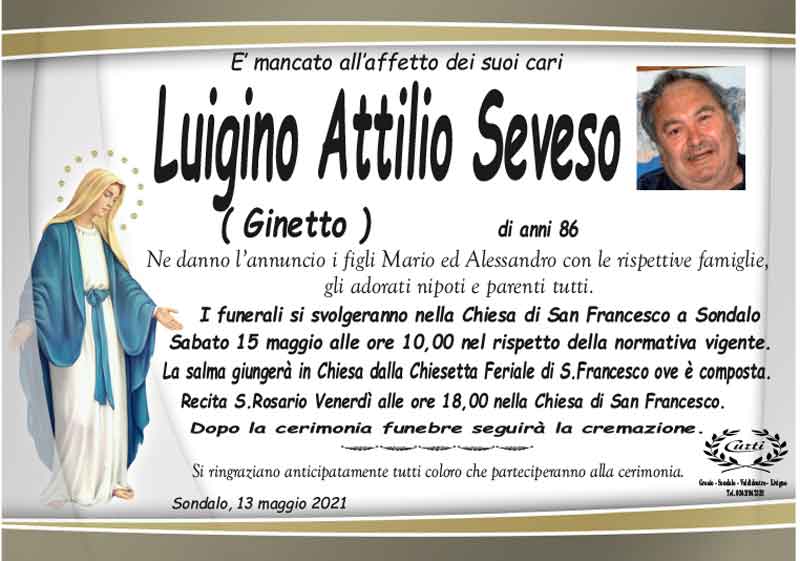 necrologio Seveso Luigino Attilio