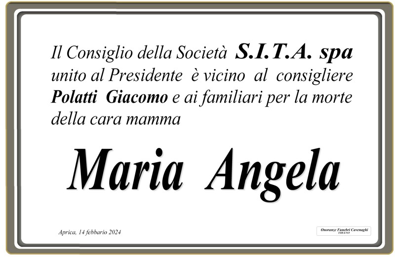 SITA per Gelmi Maria Angela