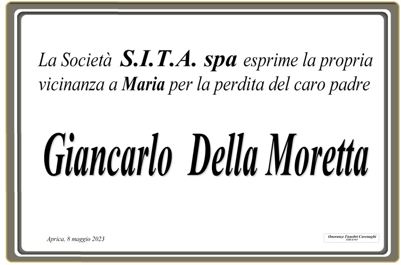 /S.I.T.A. per Della Moretta Giancarlo