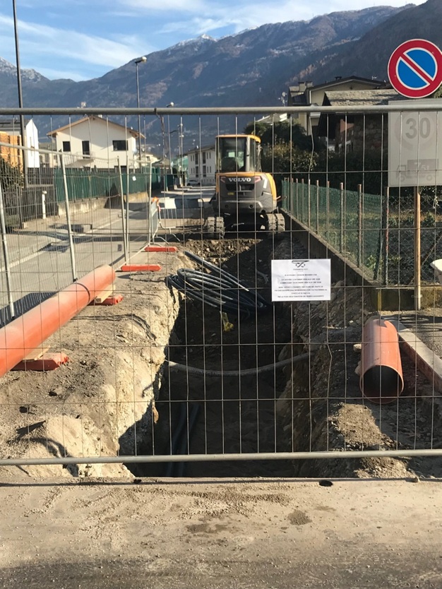 /Gli scavi per il teleriscaldamento in Via S. Giuseppe