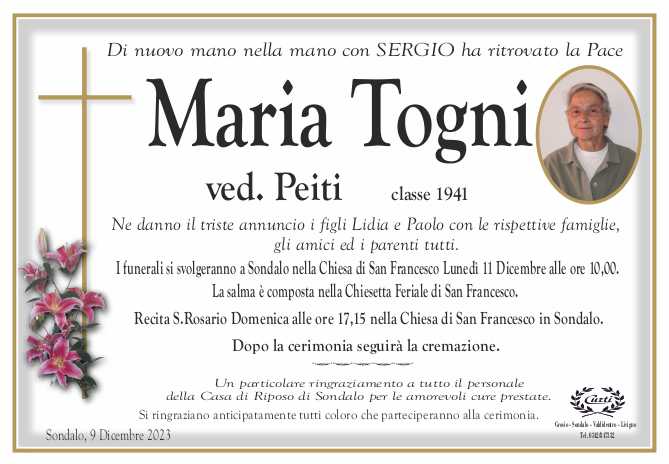 TOGNI MARIA CLASSE 1941