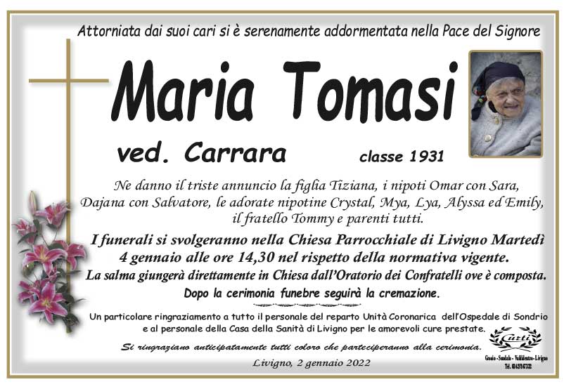 /necrologio Tomasi Maria