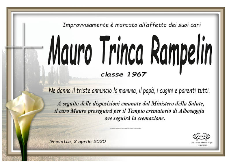 necrologio Trinca Rampelin Mauro