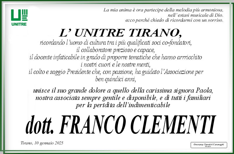 Unitre partecipazione per Clementi Franco